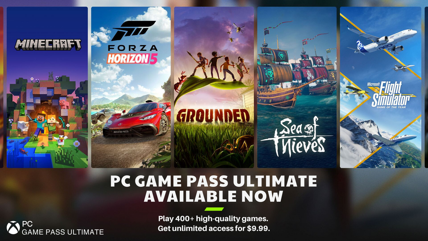 Microsoft PC Ultimate Game Pass /w 450+ Games Included